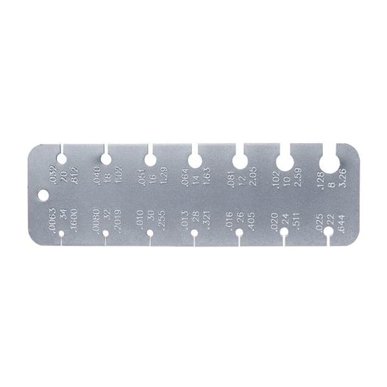 Draaddikte-meter — gauge, mm en inch