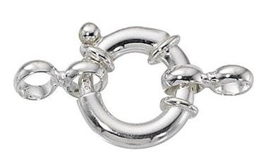 Sterling zilveren veerring / boeislot ca. 12mm - 1 stuk
