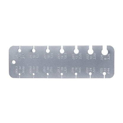 Draaddikte-meter — gauge, mm en inch
