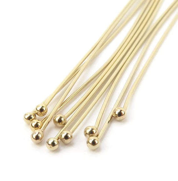 14/20 gold-filled nietstiften met bolletje