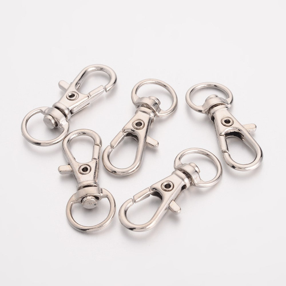 Karabijnsluiting 32,5×11mm zilverkleurig