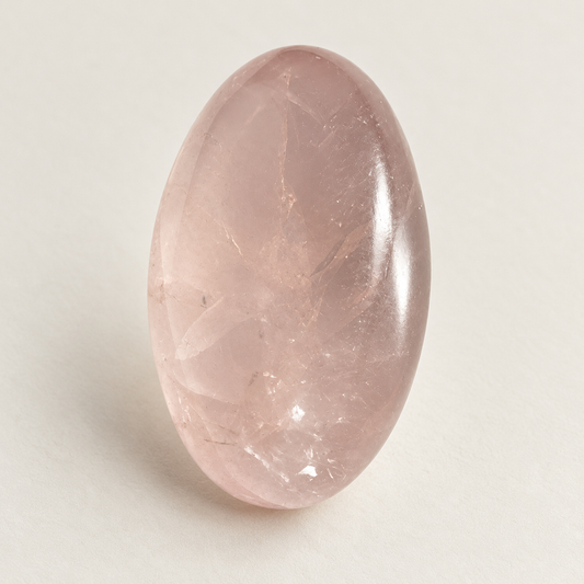 Rozenkwarts cabochon ovaal 28 x 15 mm